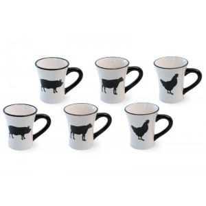 Gracie Oaks Warriner Farm Fresh 6 Piece Coffee Mug Set BCST2095